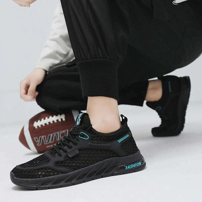 New Fashionable Men's Delicate Comfortable Flexible Breathable Anti Slip Wear-resistant Mesh Casual Sports Shoes Sneakers - KIMLUD