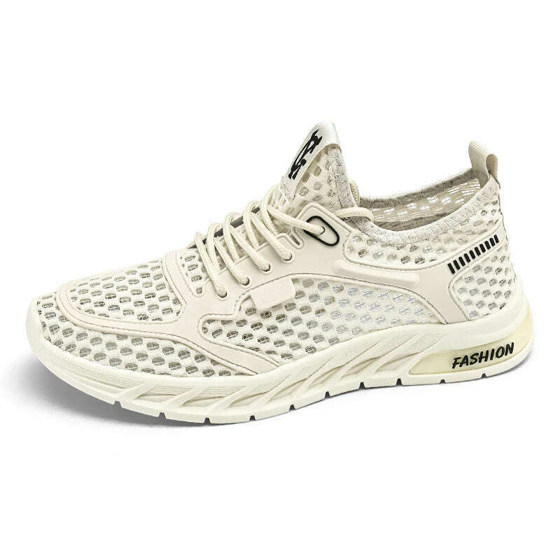 New Fashionable Men's Delicate Comfortable Flexible Breathable Anti Slip Wear-resistant Mesh Casual Sports Shoes Sneakers - KIMLUD