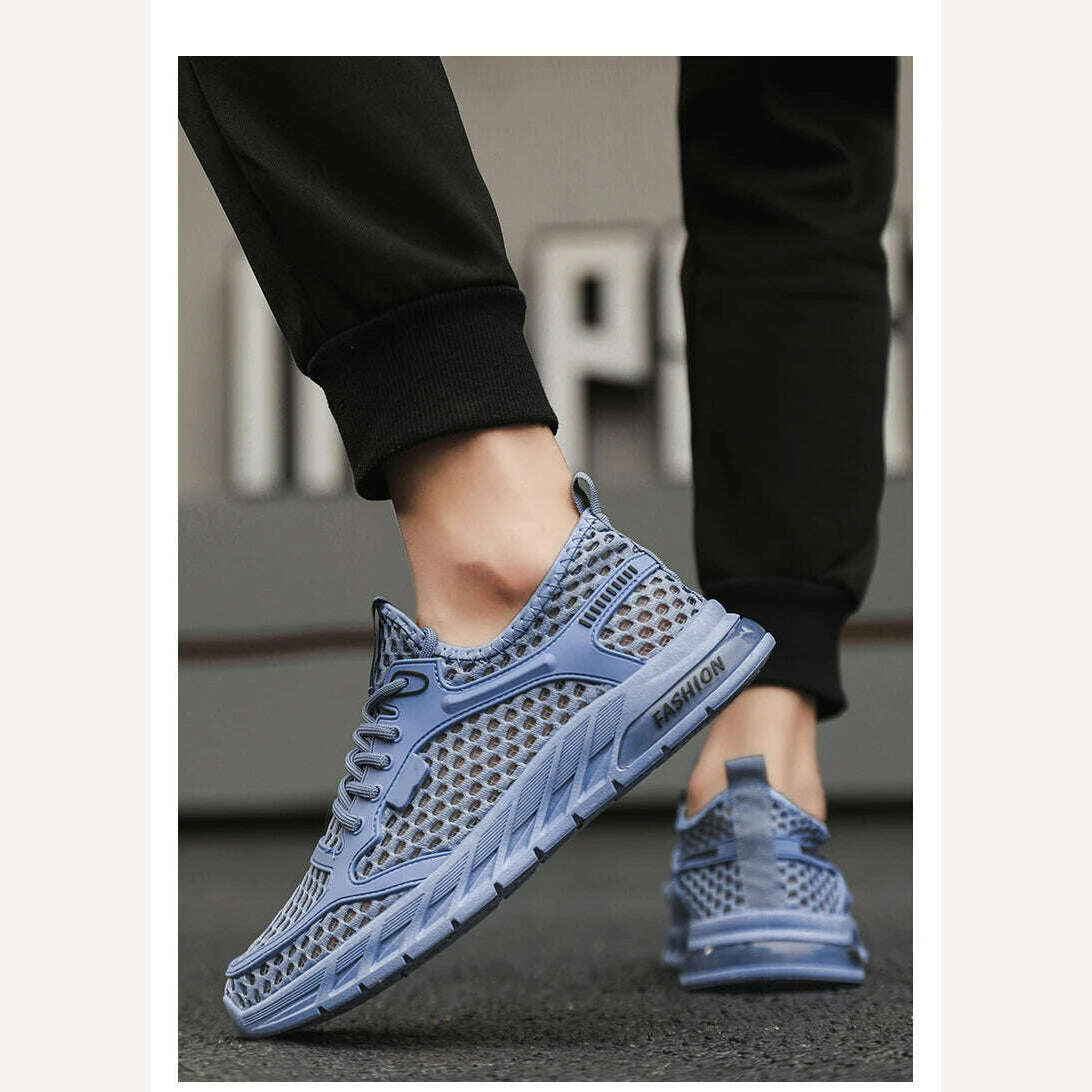 New Fashionable Men's Delicate Comfortable Flexible Breathable Anti Slip Wear-resistant Mesh Casual Sports Shoes Sneakers - KIMLUD