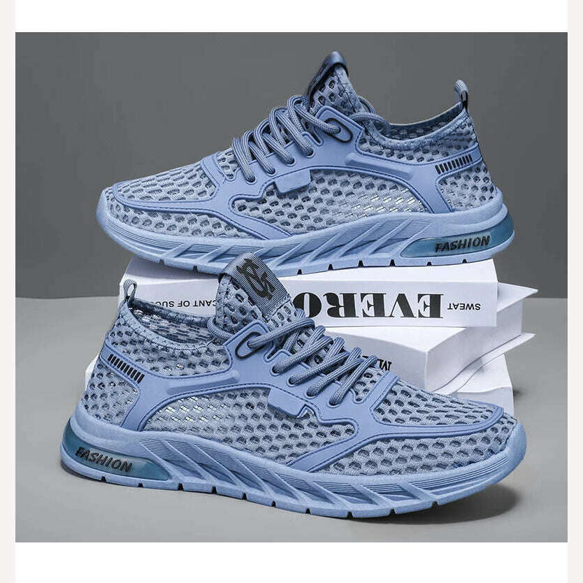 New Fashionable Men's Delicate Comfortable Flexible Breathable Anti Slip Wear-resistant Mesh Casual Sports Shoes Sneakers - KIMLUD