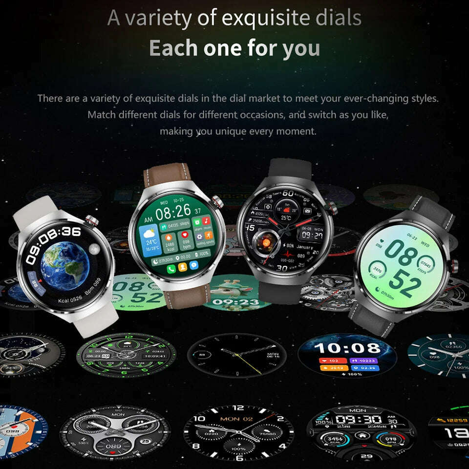 KIMLUD, NEW For HUAWEI GT4 Pro GPS NFC SmartWatch Men 454*454 AMOLED Screen Heart rate Bluetooth Call IP68 Waterproof Man Smartwatch2024, KIMLUD Womens Clothes