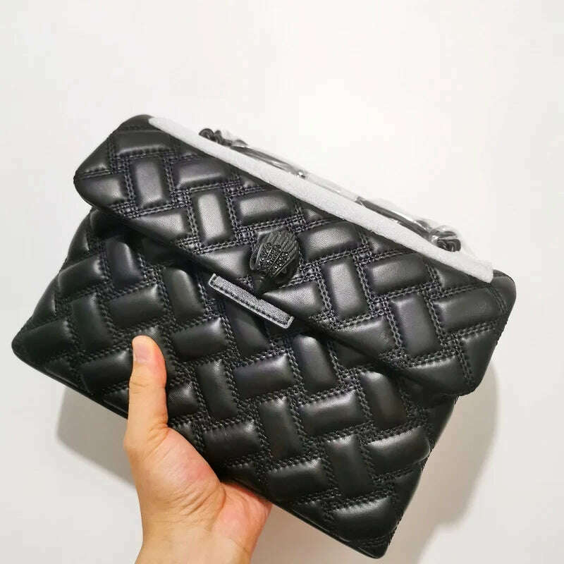 KIMLUD, New Kurt Rainbow Bag Medium Size Chain Bag London Luxury Design Women Bags One-shoulder Crossbody Messenger Handbag, black, KIMLUD APPAREL - Womens Clothes