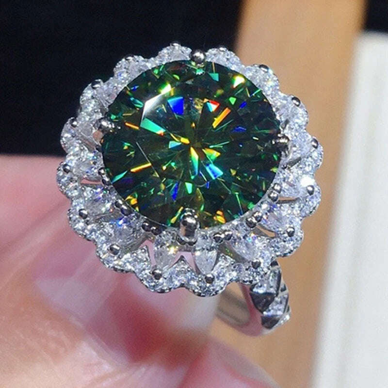 KIMLUD, New Luxury Gemstone Emerald Ring Gold Color Inlaid Green Zircon Rings For Women Cheap Jewelry Ring Indie Engagement Jewelry, 3 / 8, KIMLUD APPAREL - Womens Clothes