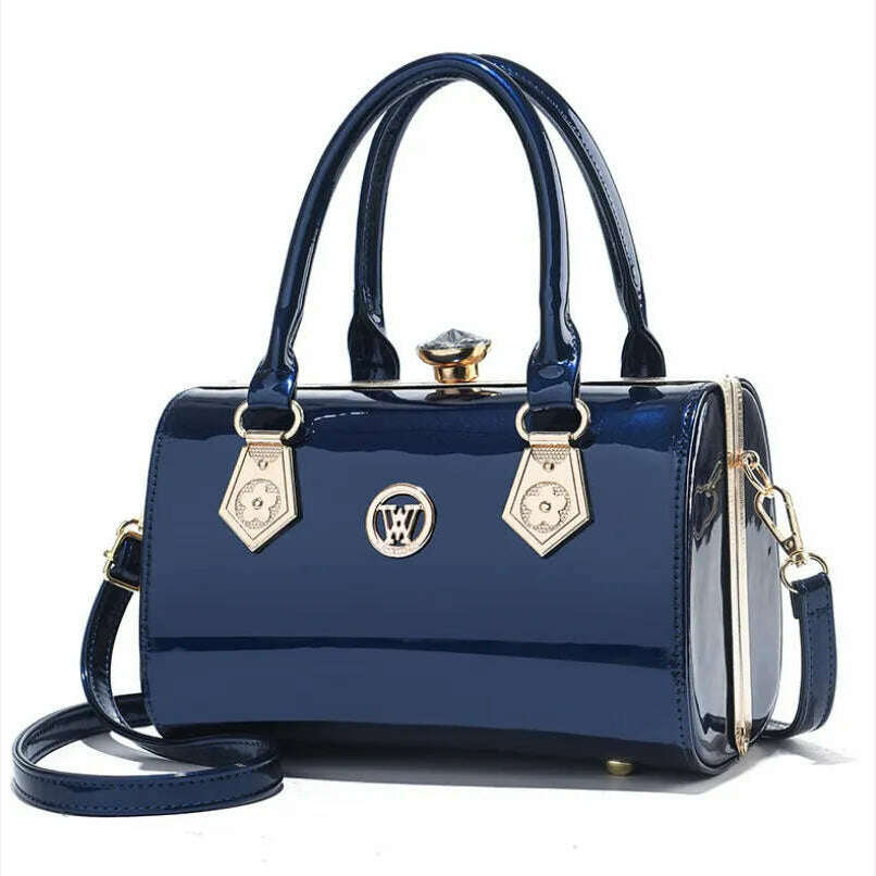 KIMLUD, New Luxury Patent Leather Women'S Bags Europe Diamond Ladies Handbags Bright Shoulder Bag Famous Brand Ladies Wedding Party Bags, KIMLUD Womens ClothesKIMLUD, New Luxury Patent Leather Women'S Bags Europe Diamond Ladies Handbags Bright Shoulder Bag Famous Brand Ladies Wedding Party Bags, photo color1, KIMLUD APPAREL - Womens Clothes
