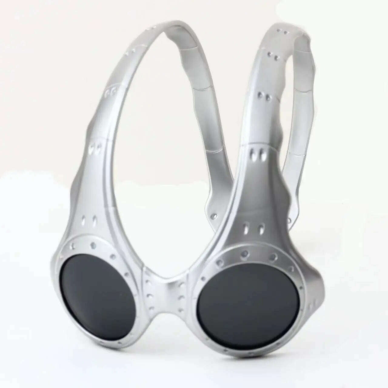 KIMLUD, New Opposite Sex Circular Men's And Women's Technological Sunglasses Trend Men's Y2K Ppersonalized Driving Mirror Alien Goggles, Black / UV400, KIMLUD APPAREL - Womens Clothes