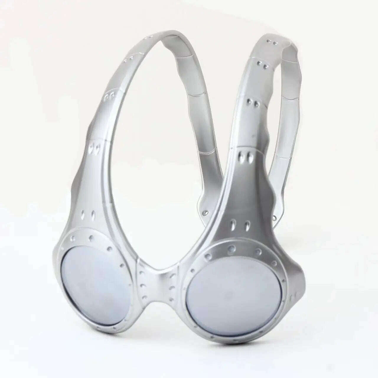 KIMLUD, New Opposite Sex Circular Men's And Women's Technological Sunglasses Trend Men's Y2K Ppersonalized Driving Mirror Alien Goggles, Silver / UV400, KIMLUD APPAREL - Womens Clothes