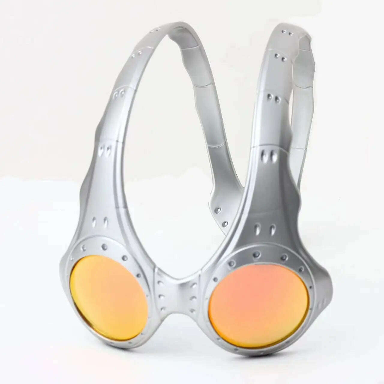KIMLUD, New Opposite Sex Circular Men's And Women's Technological Sunglasses Trend Men's Y2K Ppersonalized Driving Mirror Alien Goggles, Gold / UV400, KIMLUD APPAREL - Womens Clothes