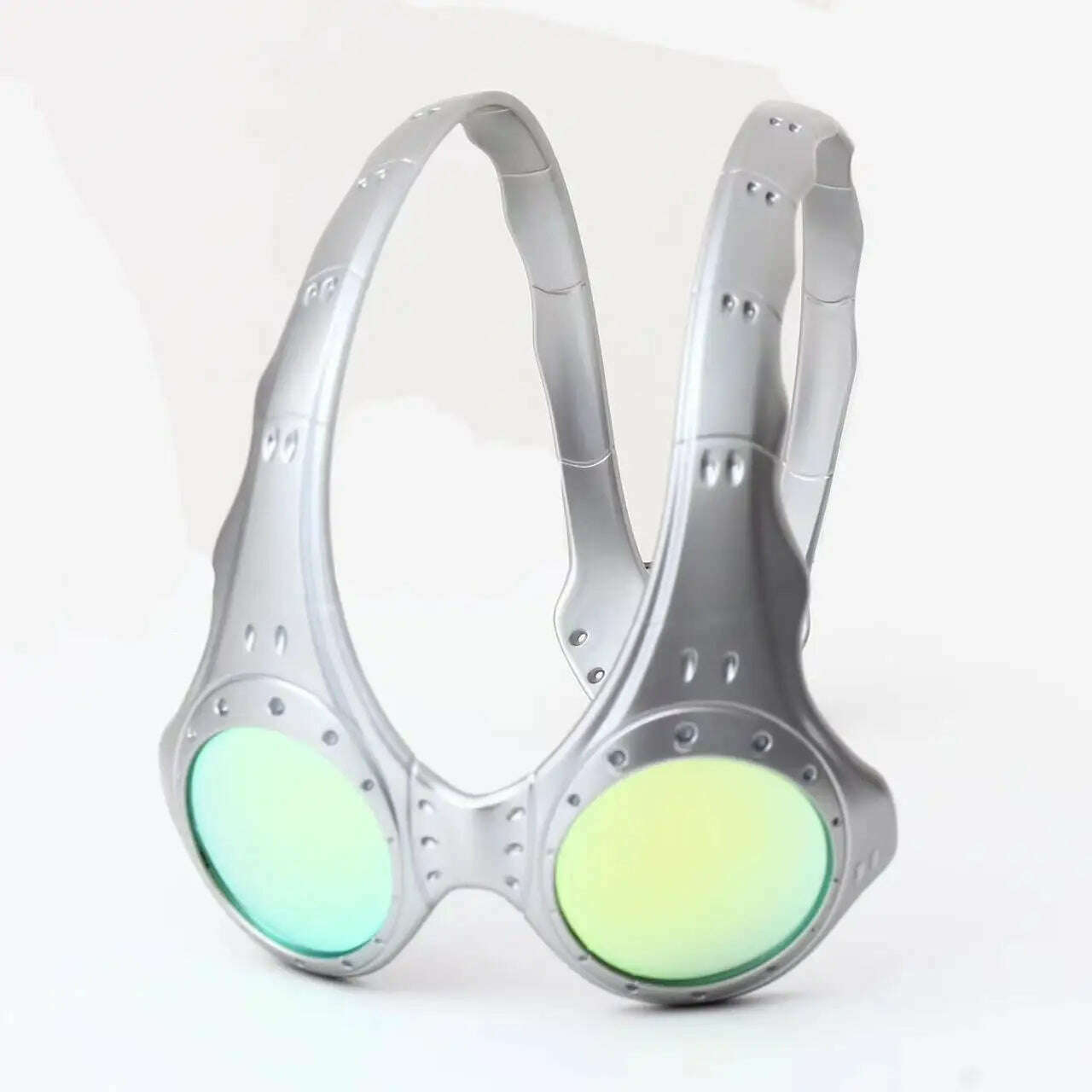KIMLUD, New Opposite Sex Circular Men's And Women's Technological Sunglasses Trend Men's Y2K Ppersonalized Driving Mirror Alien Goggles, Green / UV400, KIMLUD APPAREL - Womens Clothes
