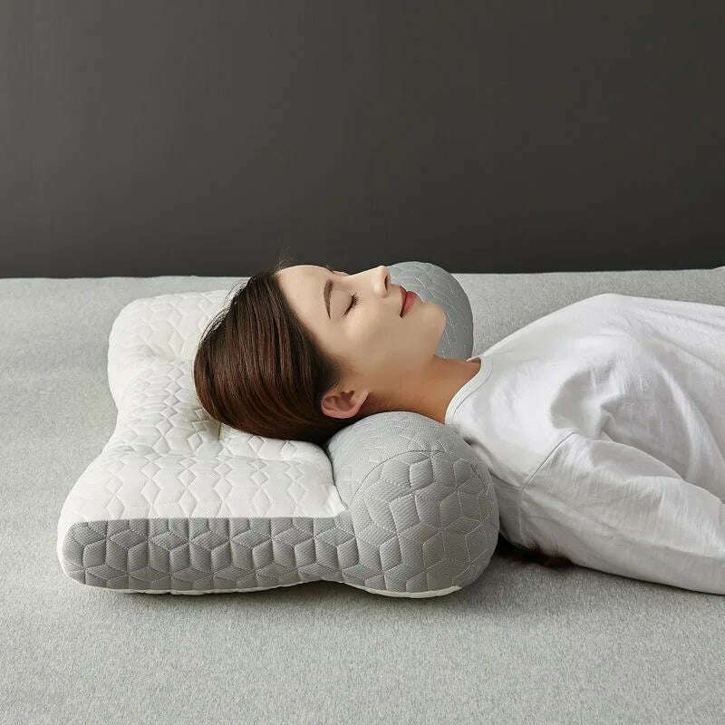 KIMLUD, New Orthopedic Reverse Traction Pillow Protects Cervical Spine and Helps Sleep Single Neck Pillow Machine Washable 48X74cm, KIMLUD Womens Clothes