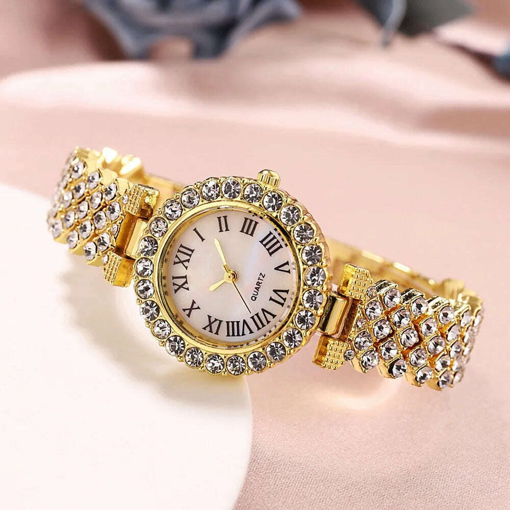 KIMLUD, New stock! ! Women Bracelet Watches Steel belt Love Steel belt Rhinestone Quartz Wrist Watch Luxury Fashion Watch for women, KIMLUD Womens Clothes