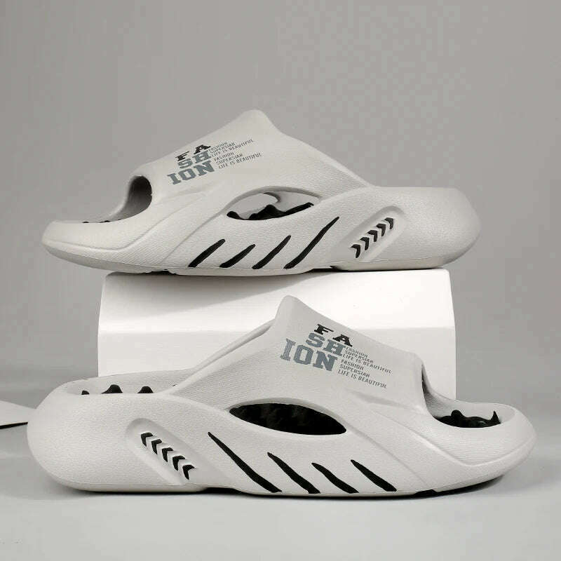 New Summer Men Massage Slippers Sides Indoor Outdoor Sandals Beach Casual Shoes Soft Sole Slides Men Flip-flops Men's Sandals - KIMLUD