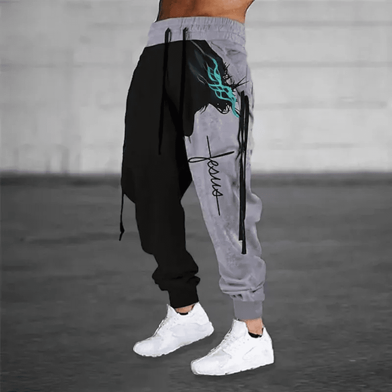New Wide Leg Men's Sweatpants 3D Print Y2k Pants Man Casual Golf Joggers Long Outdoor Hip Hop Male Loose Trousers Gym Tracksuit - KIMLUD