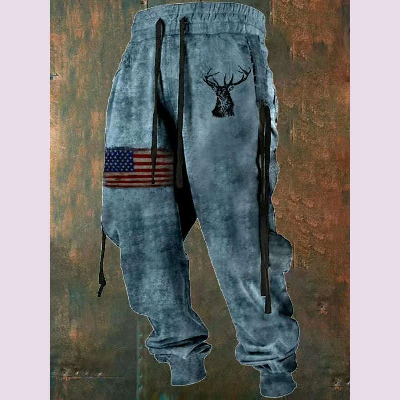 New Wide Leg Men's Sweatpants 3D Print Y2k Pants Man Casual Golf Joggers Long Outdoor Hip Hop Male Loose Trousers Gym Tracksuit - KIMLUD