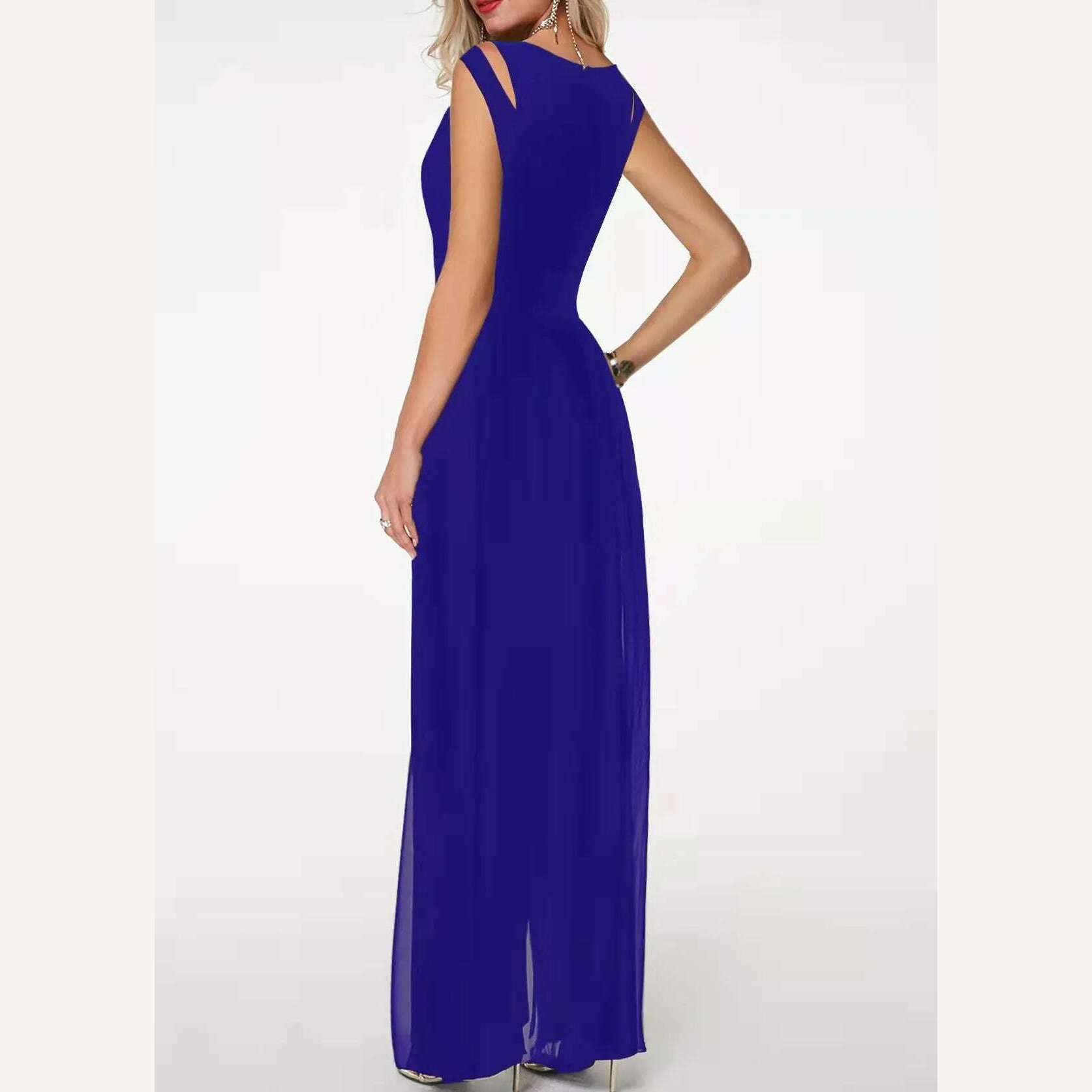 KIMLUD, New2023 Women's Summer Casual Jumpsuits Solid Elegant Sleeveless High Waist Women One Pieces Overalls Female Party Club Outfits, KIMLUD Womens Clothes