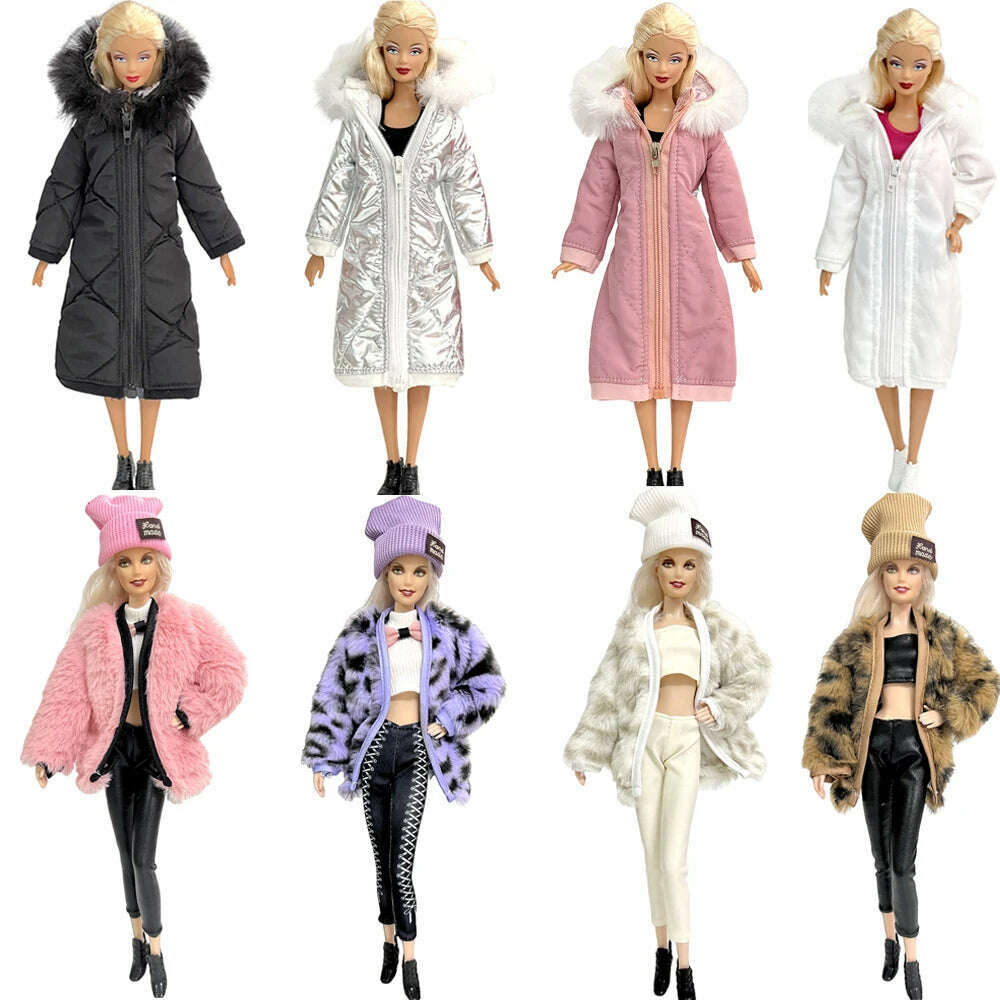 NK 1 Pcs Fashion Coat for Barbie Doll Cotton Jacket Winter Dress Long NK 1 Pcs Fashion Coat for Barbie Doll Cotton Jacket Winter Dress Long