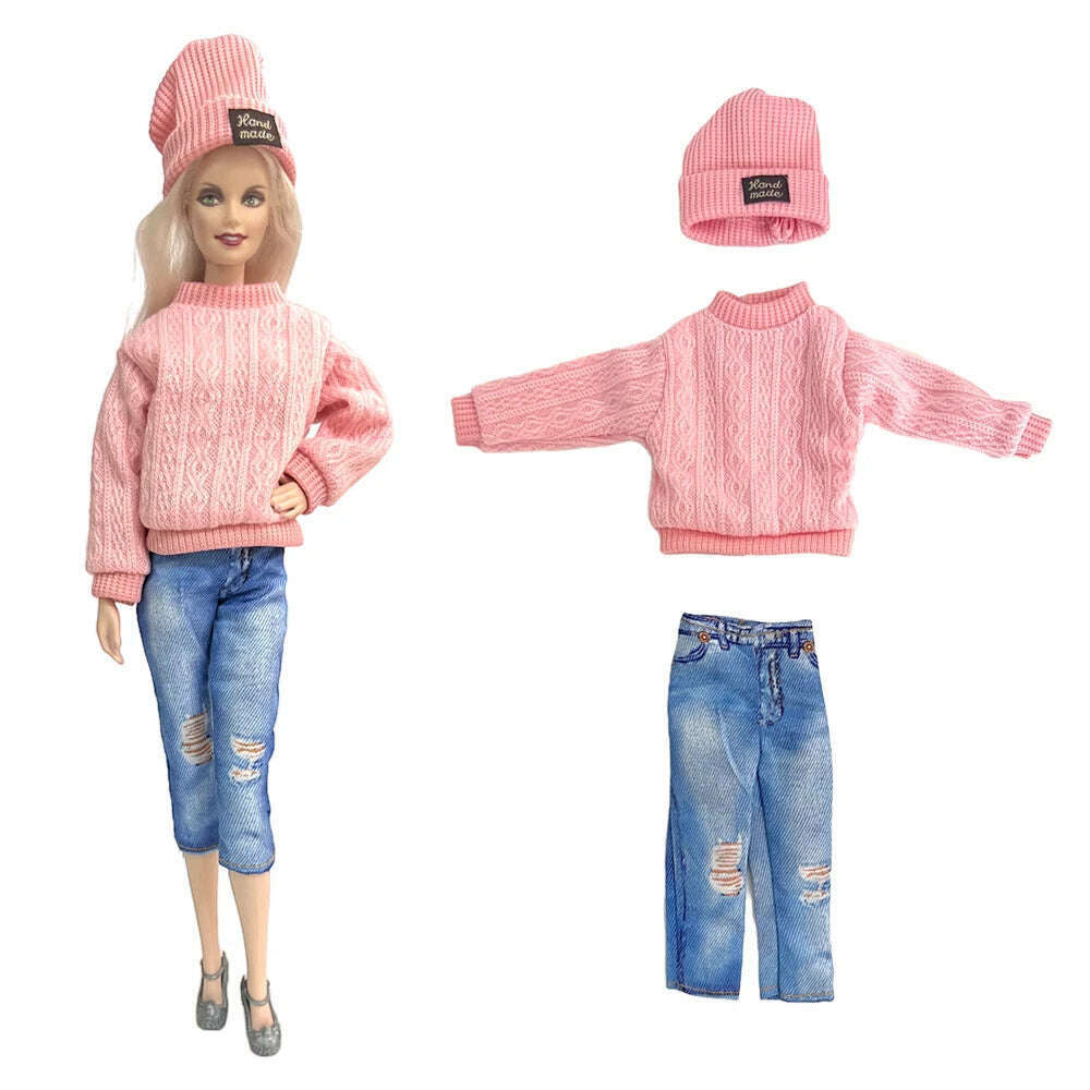 KIMLUD, NK 1 Pcs Fashion Coat for Barbie Doll Cotton Jacket Winter Dress Long Clothes Fur Coat For 1/6 BJD Doll Accessories Toy JJ, Not Include Doll Y, KIMLUD APPAREL - Womens Clothes