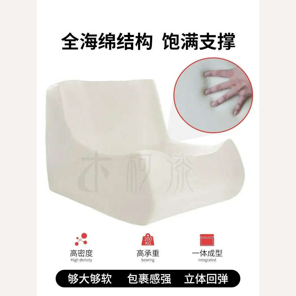 KIMLUD, Nordic Casual Lounging Sofa Recliner Living Room Creative Recliner Suede/Sufiber Leather / 3D Knitting + Sponge, KIMLUD Womens Clothes