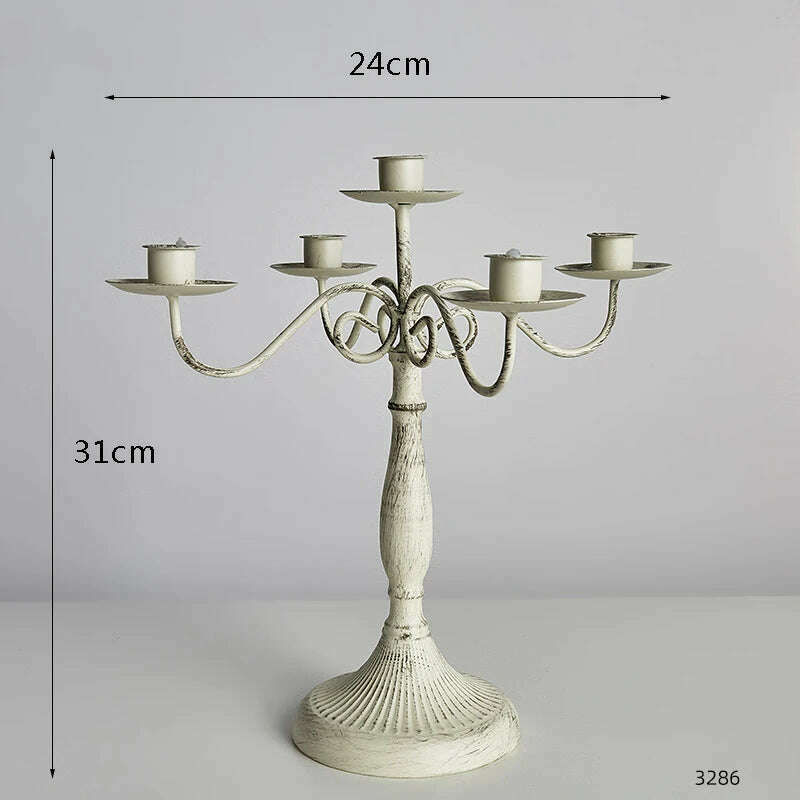 Nordic Creative Metal Candle Holder Candlestick Centerpieces Road Lead Candelabra Centerpieces Wedding Christmas Decor Love Gift - KIMLUD