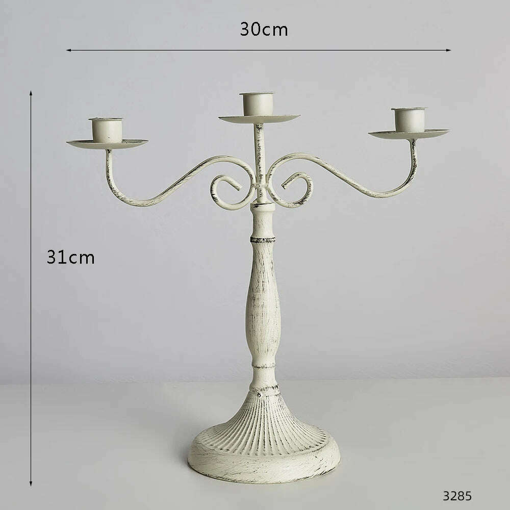 Nordic Creative Metal Candle Holder Candlestick Centerpieces Road Lead Candelabra Centerpieces Wedding Christmas Decor Love Gift - KIMLUD