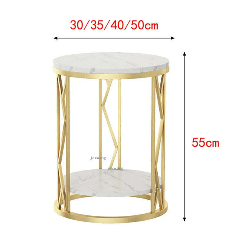 KIMLUD, Nordic Sofa Side Cabinet Luxury Removable Small Coffee Table Modern Bedroom Furniture Simple Bedside Small Round Table, KIMLUD Womens Clothes