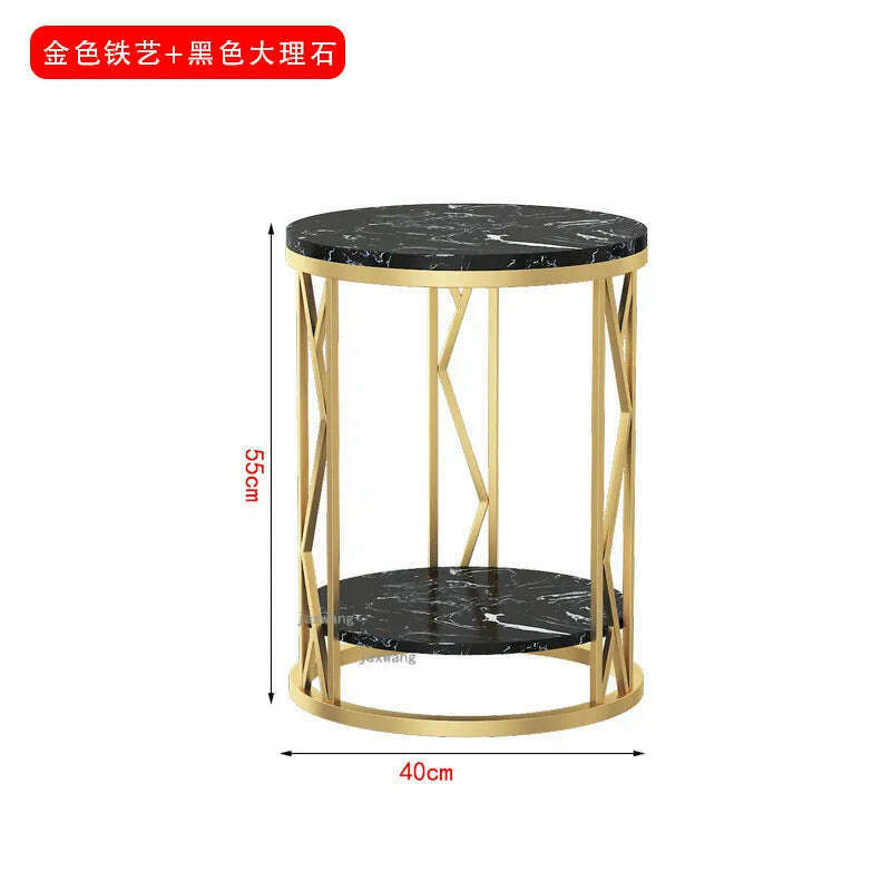 KIMLUD, Nordic Sofa Side Cabinet Luxury Removable Small Coffee Table Modern Bedroom Furniture Simple Bedside Small Round Table, D 3, KIMLUD APPAREL - Womens Clothes