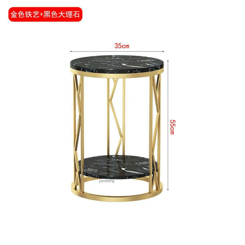 KIMLUD, Nordic Sofa Side Cabinet Luxury Removable Small Coffee Table Modern Bedroom Furniture Simple Bedside Small Round Table, D 2, KIMLUD APPAREL - Womens Clothes