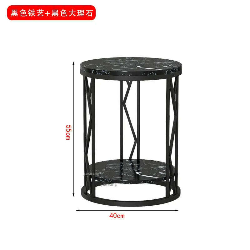 KIMLUD, Nordic Sofa Side Cabinet Luxury Removable Small Coffee Table Modern Bedroom Furniture Simple Bedside Small Round Table, C 3, KIMLUD APPAREL - Womens Clothes