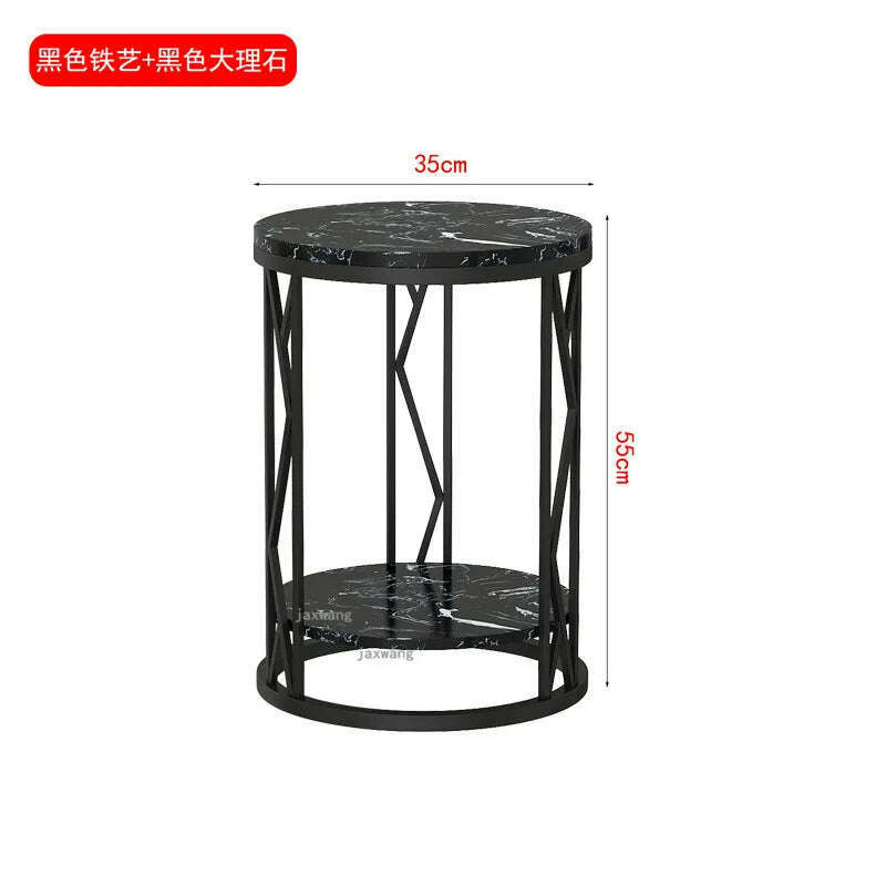 KIMLUD, Nordic Sofa Side Cabinet Luxury Removable Small Coffee Table Modern Bedroom Furniture Simple Bedside Small Round Table, C 2, KIMLUD APPAREL - Womens Clothes