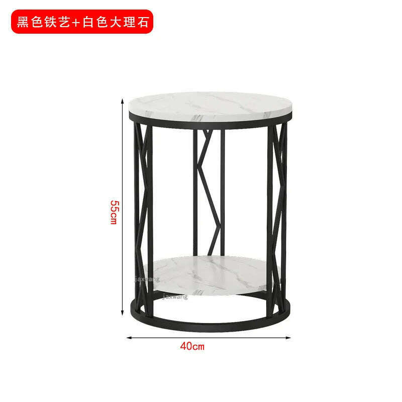 KIMLUD, Nordic Sofa Side Cabinet Luxury Removable Small Coffee Table Modern Bedroom Furniture Simple Bedside Small Round Table, B 3, KIMLUD APPAREL - Womens Clothes