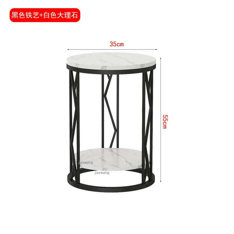 KIMLUD, Nordic Sofa Side Cabinet Luxury Removable Small Coffee Table Modern Bedroom Furniture Simple Bedside Small Round Table, B 2, KIMLUD APPAREL - Womens Clothes