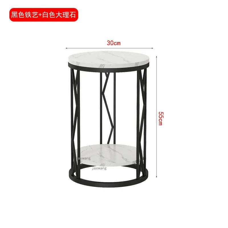 KIMLUD, Nordic Sofa Side Cabinet Luxury Removable Small Coffee Table Modern Bedroom Furniture Simple Bedside Small Round Table, B 1, KIMLUD APPAREL - Womens Clothes