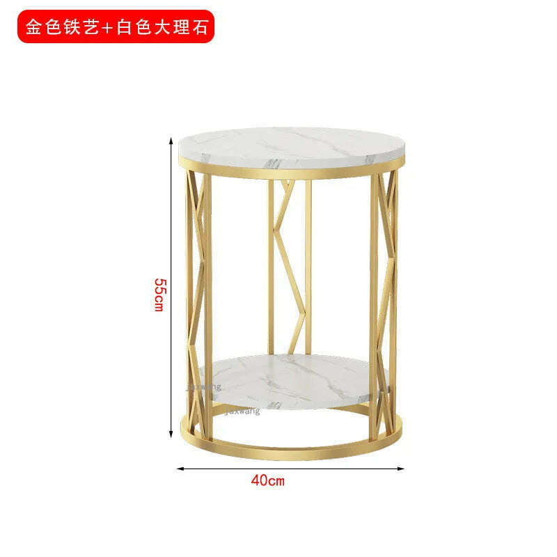 KIMLUD, Nordic Sofa Side Cabinet Luxury Removable Small Coffee Table Modern Bedroom Furniture Simple Bedside Small Round Table, A 3, KIMLUD APPAREL - Womens Clothes