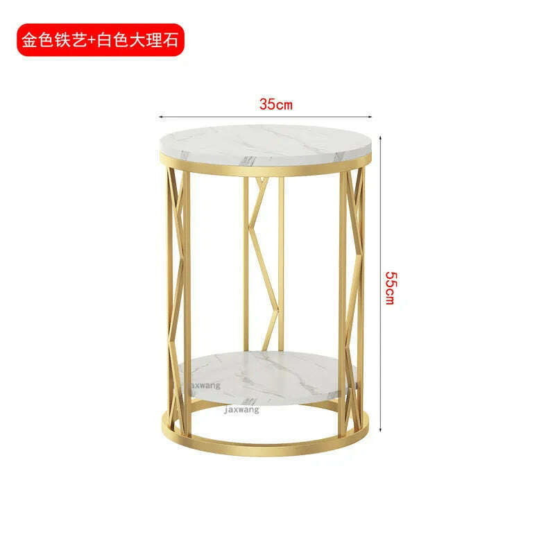 KIMLUD, Nordic Sofa Side Cabinet Luxury Removable Small Coffee Table Modern Bedroom Furniture Simple Bedside Small Round Table, A 2, KIMLUD APPAREL - Womens Clothes