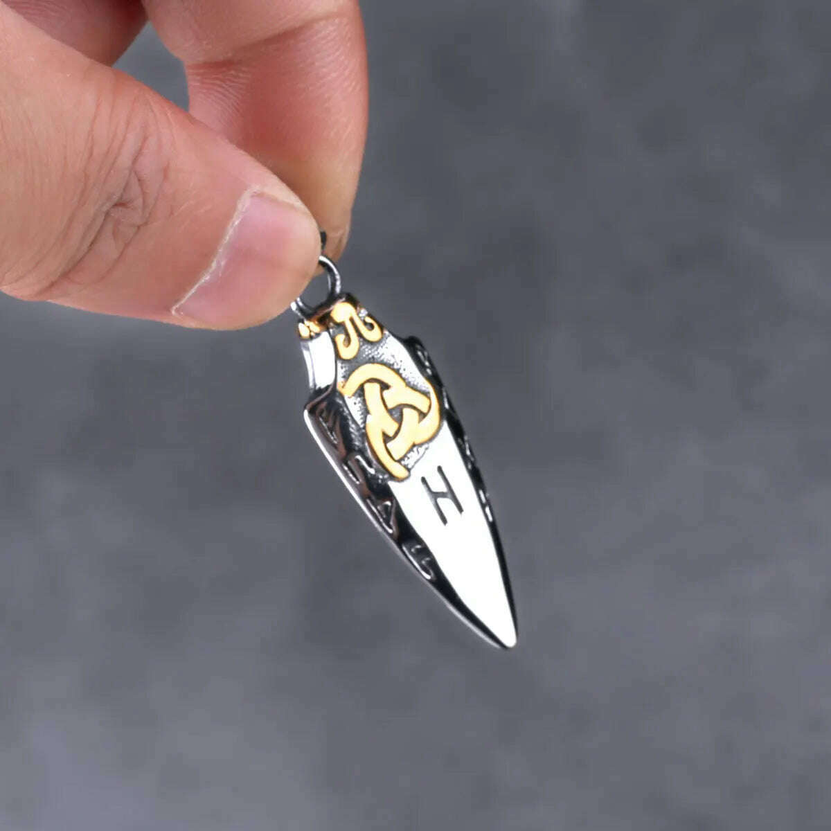 Nordic Viking Odin Spear Celtic Knot Pendant Necklace Men's Accessories Fashion Trend Boyfriend Birthday Gift Wholesale - KIMLUD