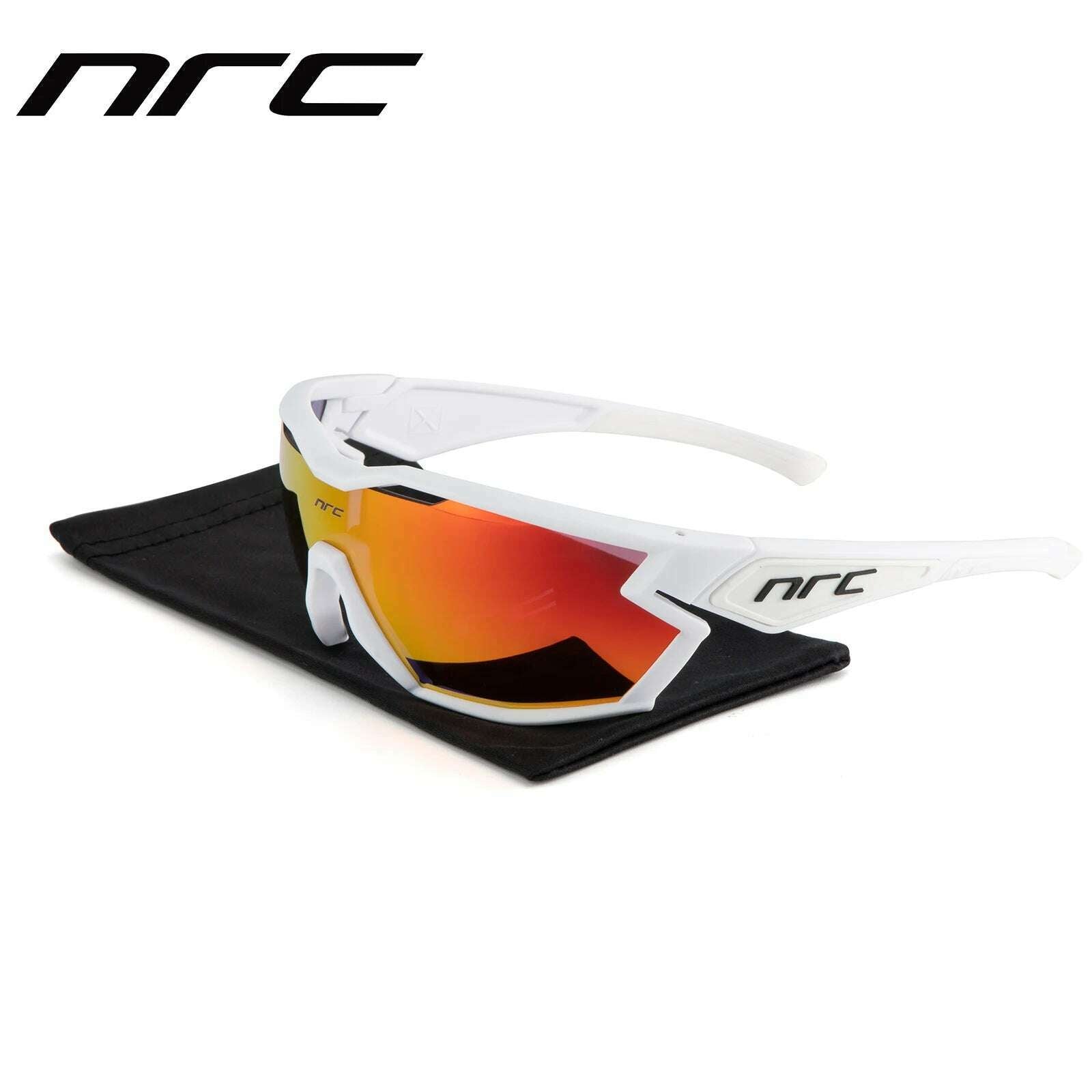 NRC Cycling Sunglasses Woman Bike Goggles Man 1 lens Cycling Glasses Outdoor UV400 Sports Bicycle Eyewear Sunglasses Eyepieces - KIMLUD
