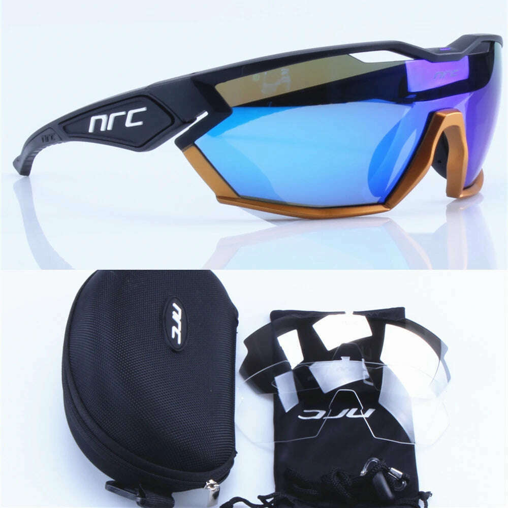 NRC X2 PRide 3lens Cycling Glasses Man Mountain Bike Bicycle Sport Sunglasses MTB Cycling Eyewear Woman - KIMLUD