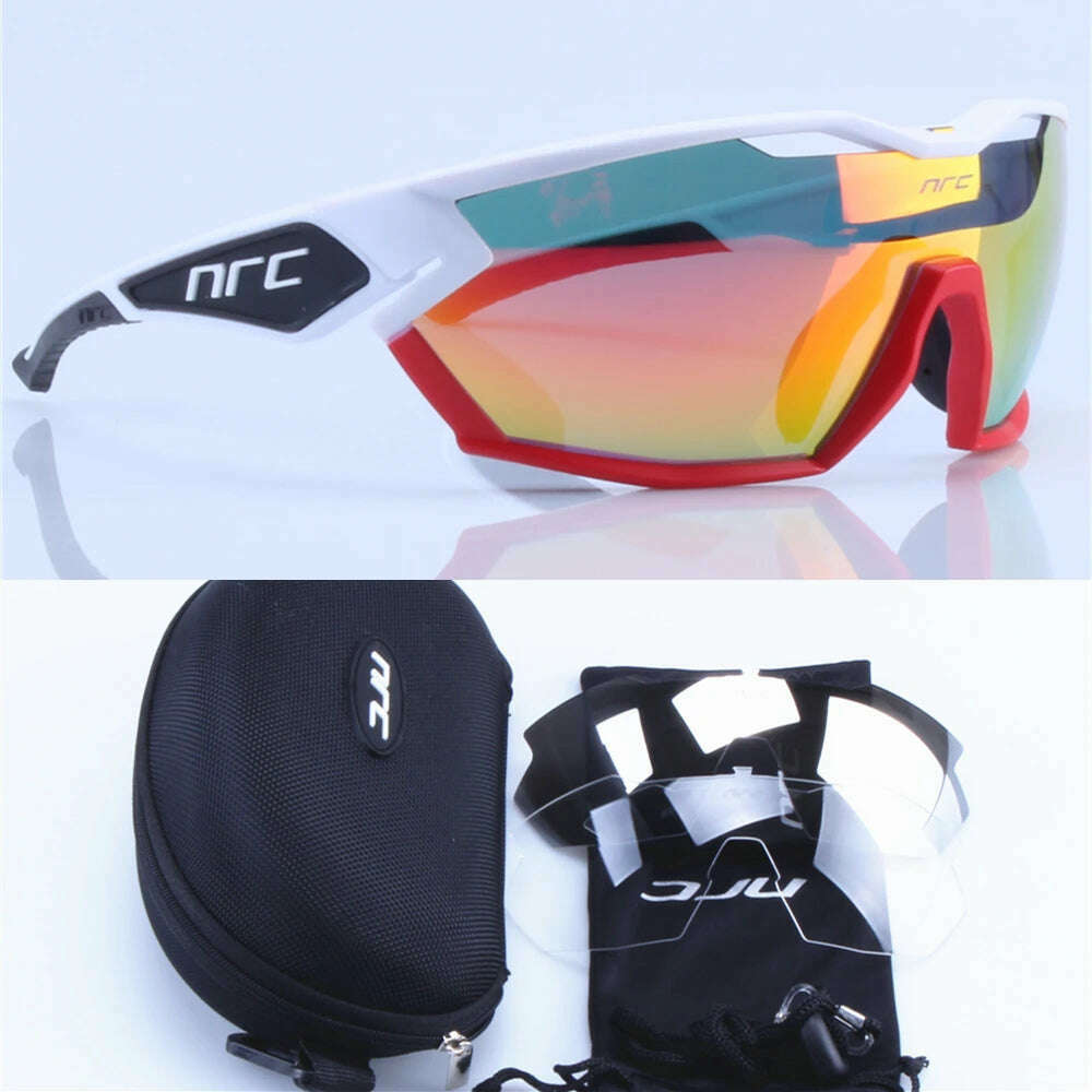 NRC X2 PRide 3lens Cycling Glasses Man Mountain Bike Bicycle Sport Sunglasses MTB Cycling Eyewear Woman - KIMLUD