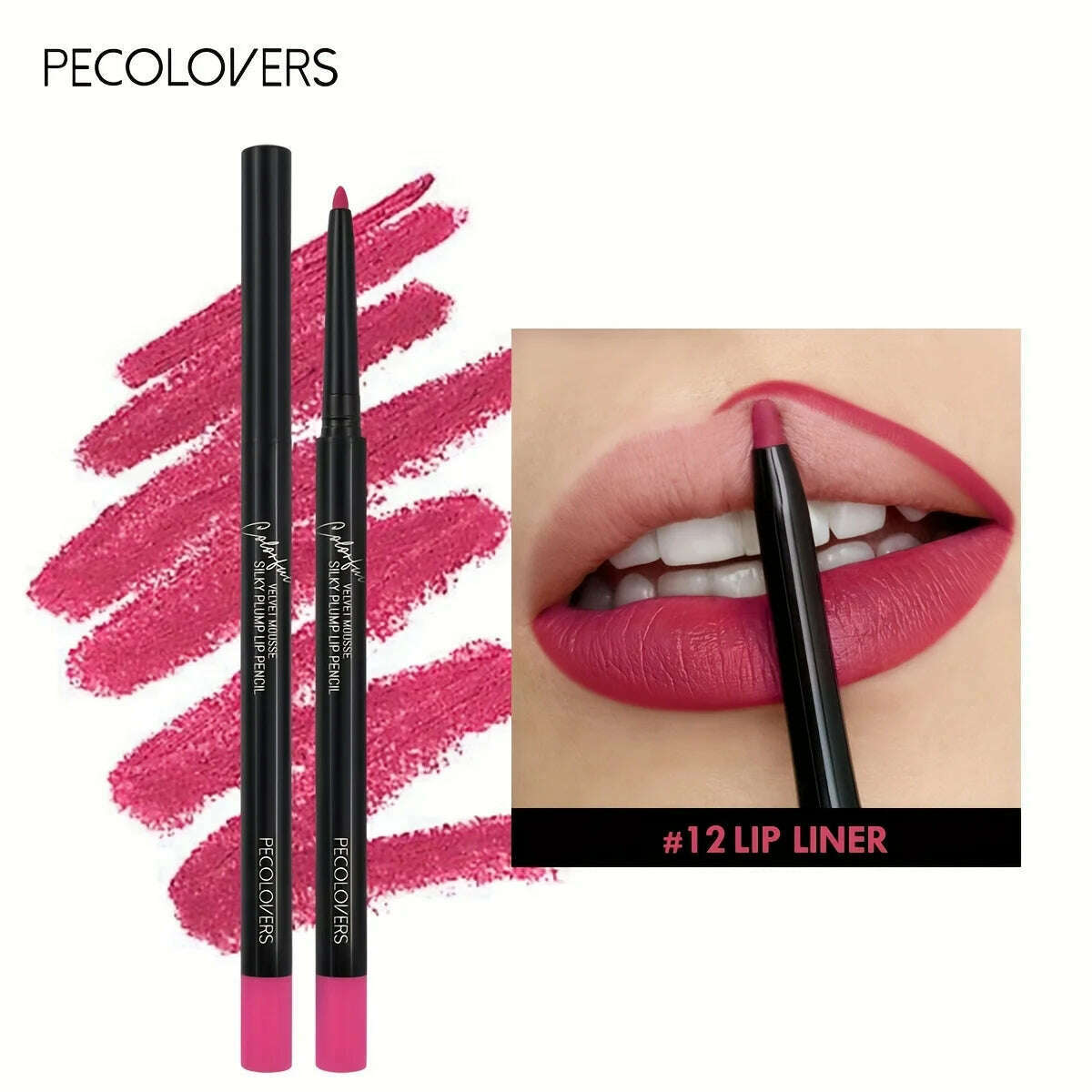 Nude Brown Lip Liner Pencil Lipstick Matte Smooth Waterproof Lipliner Long Lasting Non-stick Cup Lipstick Pen Beauty Makeup - KIMLUD