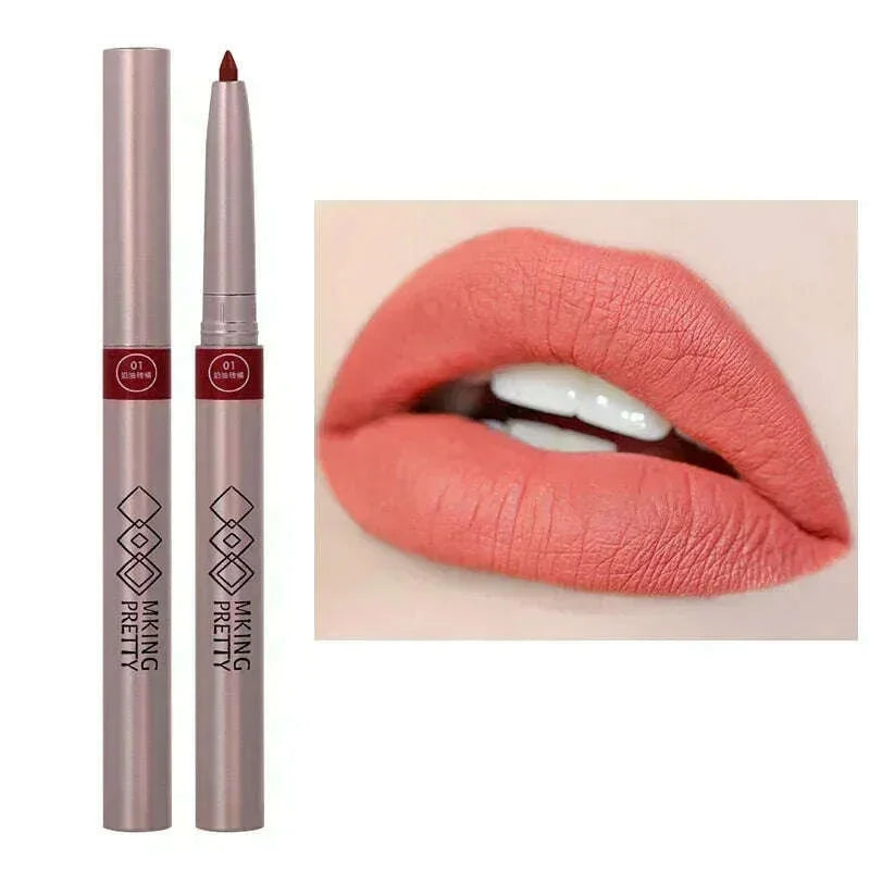 KIMLUD, Nude Brown Lipliner Pen Waterproof Red Matte Contour Tint Lipstick Lasting Non-stick Cup Lipliner Pen Lips Makeup Cosmetic, KIMLUD Womens Clothes