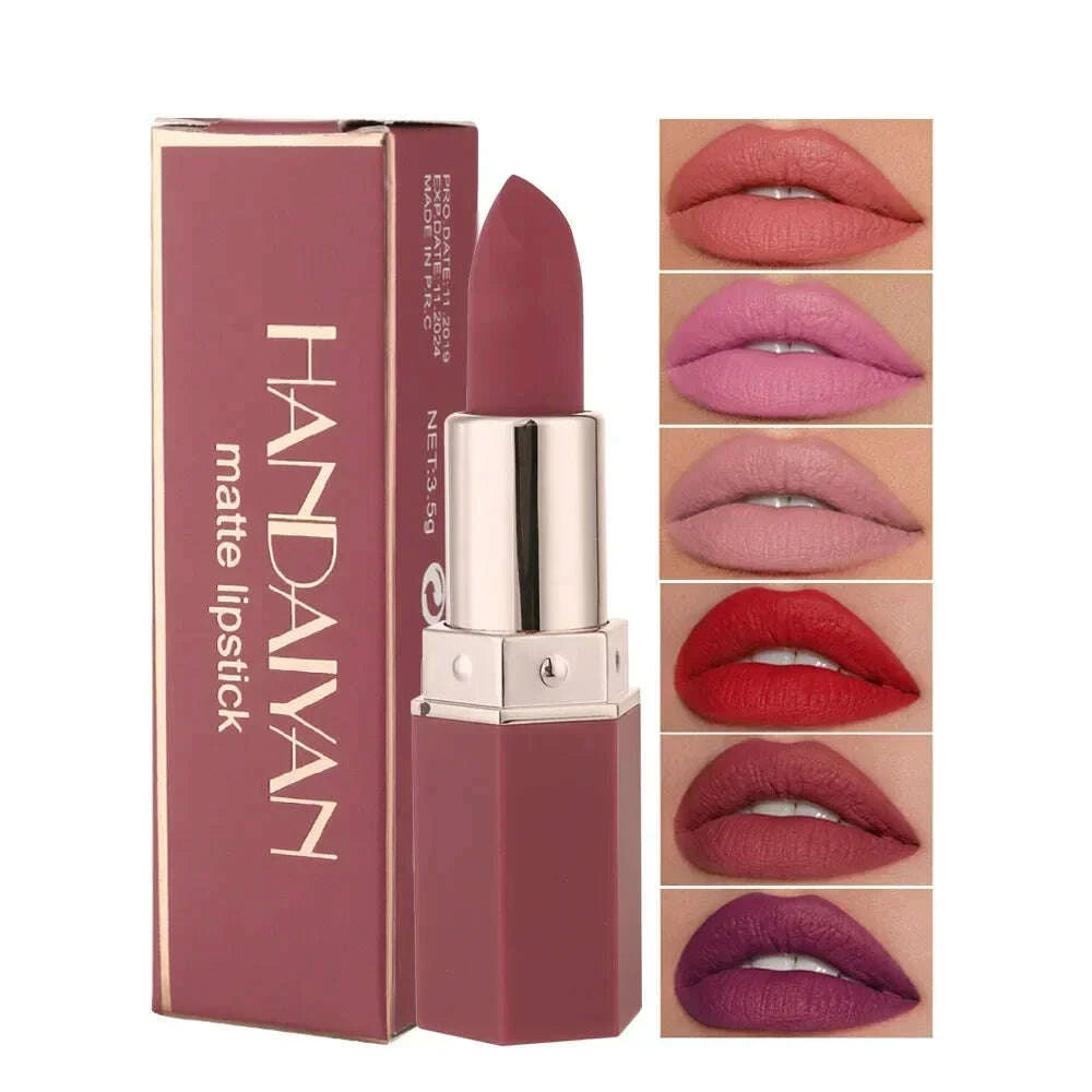 Nude Matte Lipstick Waterproof Long Lasting Non-stick Cup Lip Stick Not Fading Sexy Red Pink Velvet Lipsticks Makeup Cosmetics