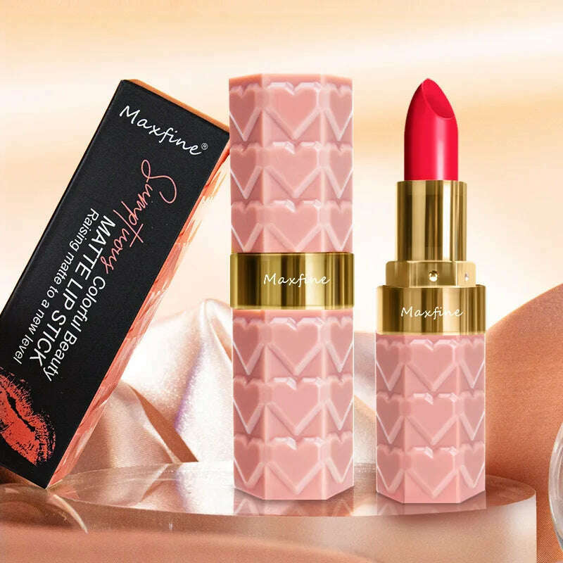 Nude Matte Lipsticks 4 Colors Waterproof Long Lasting Lip Stick Not Fading Sexy Nude Red Pink Velvet Lipsticks Makeup Cosmetic - KIMLUD
