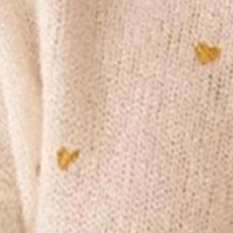 KIMLUD, O-neck Knitted Heart Metallic Print Sweaters Women Casual Eleagnt Long Sleeve Loose Pullover Top Fashion Commute Street Knitwear, KIMLUD Womens Clothes