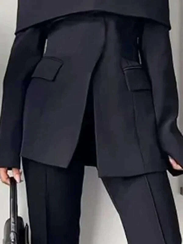 Off-The-Shoulder Coats & Jackets Zipper Front - Solid Color | KIMLUD