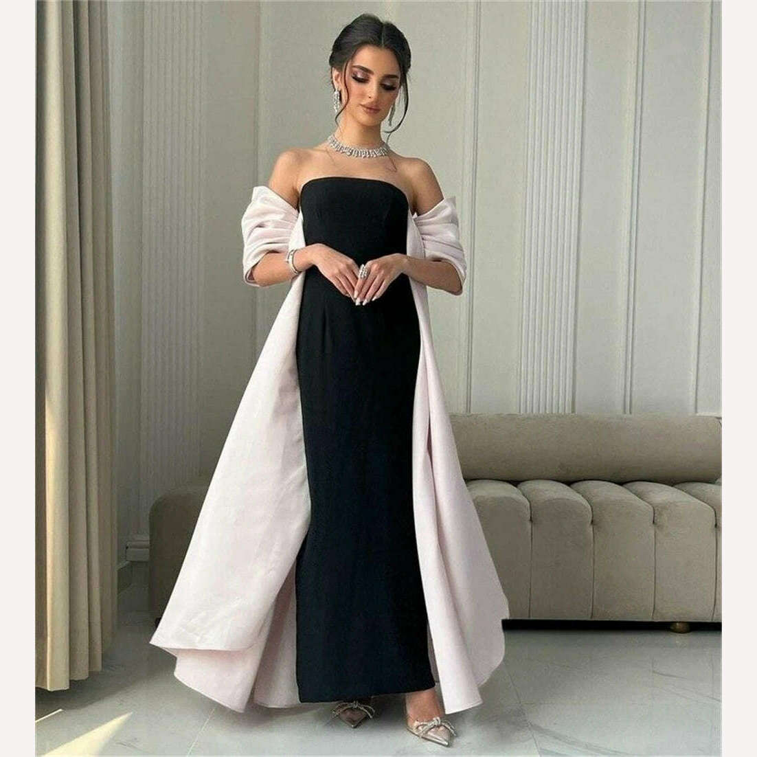 KIMLUD, Oisslec Prom Dresses Simple Halter Mermaid Pleat Formal Occasion Evening Gown sharon said official store abendkleider luxus 2023, KIMLUD Womens Clothes