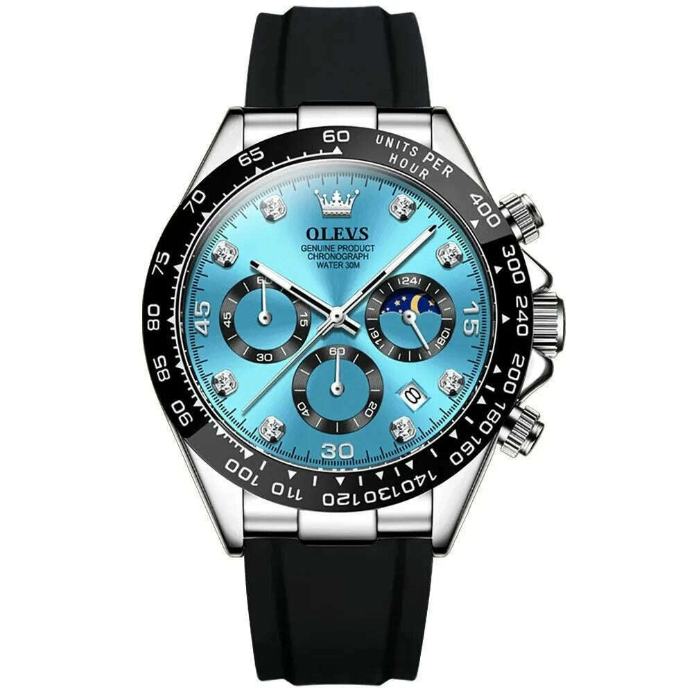 OLEVS Luxury Men Watch Quartz Man Watches Waterproof Luminous Top Brand Watch for Men Date Chronograph Sport Wristwatch - KIMLUD