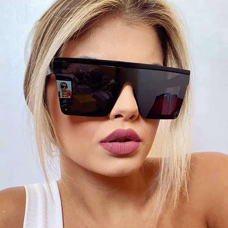 KIMLUD, OLOPKY 2022 Oversized Square Sunglasses Women Vintage Big Frame Women Sun Glasses Fashion Shades for Women/Men Gafas De Sol, KIMLUD Womens Clothes