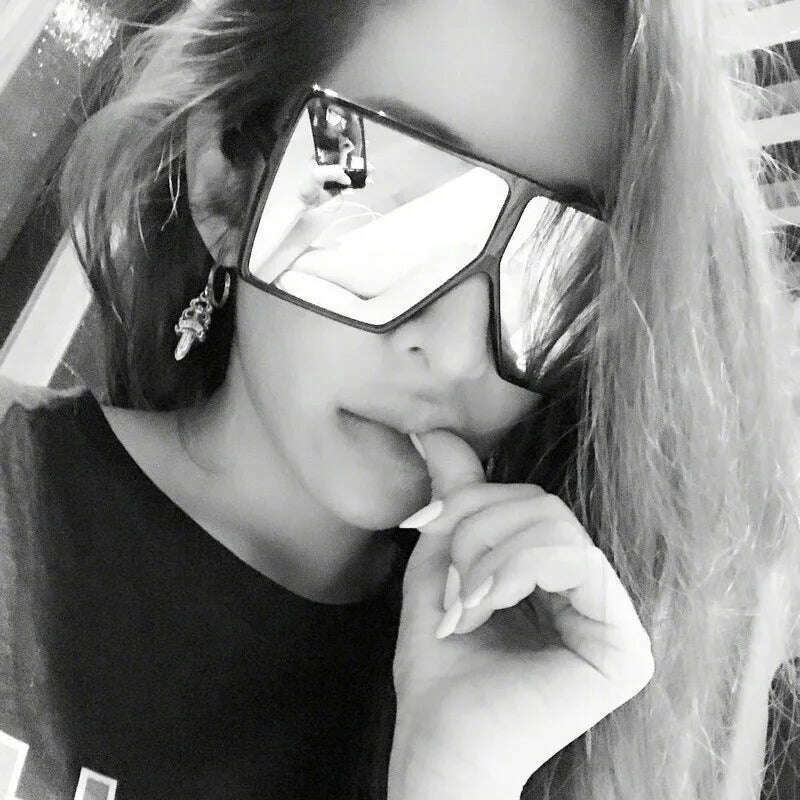 KIMLUD, OLOPKY 2022 Square Women Sunglasses Brand Designer Luxury Glasses Women/Men Oversized Eyewear Women Vintage Gafas De Sol Mujer, KIMLUD Womens Clothes