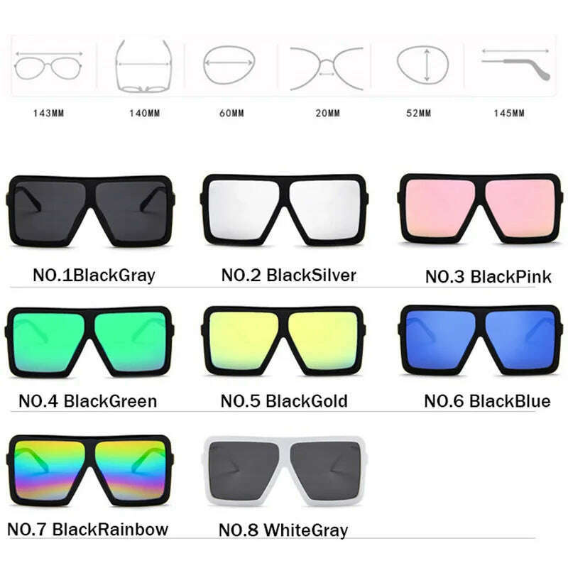 KIMLUD, OLOPKY 2022 Square Women Sunglasses Brand Designer Luxury Glasses Women/Men Oversized Eyewear Women Vintage Gafas De Sol Mujer, KIMLUD Womens Clothes