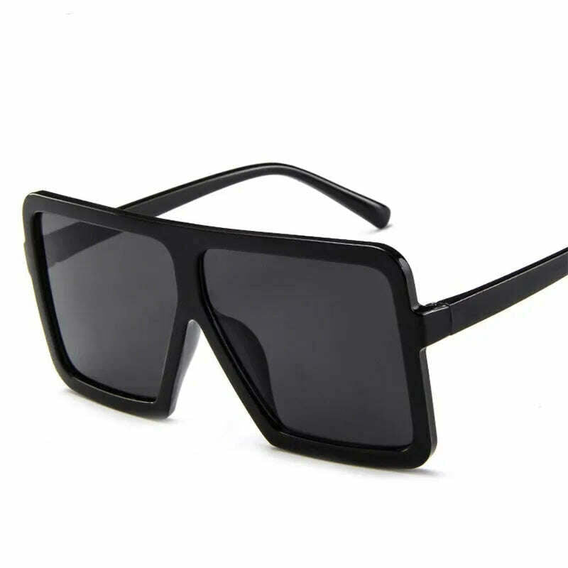 KIMLUD, OLOPKY 2022 Square Women Sunglasses Brand Designer Luxury Glasses Women/Men Oversized Eyewear Women Vintage Gafas De Sol Mujer, Black Gray, KIMLUD APPAREL - Womens Clothes