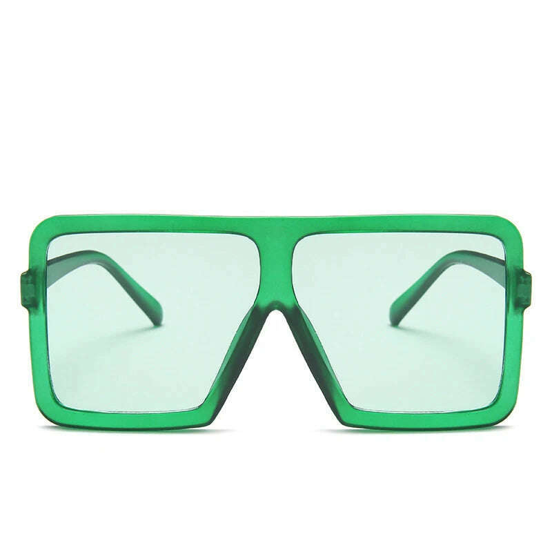 KIMLUD, OLOPKY 2022 Square Women Sunglasses Brand Designer Luxury Glasses Women/Men Oversized Eyewear Women Vintage Gafas De Sol Mujer, GreenGreen, KIMLUD APPAREL - Womens Clothes